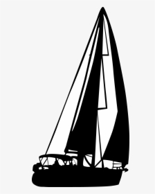 Ship Silhouettes 01 Png - Boat Sailing Png Silhouette, Transparent Png, Free Download