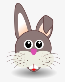 Easter Bunny Rabibt Vector - Baby Rabbit Face Cartoon, HD Png Download, Free Download
