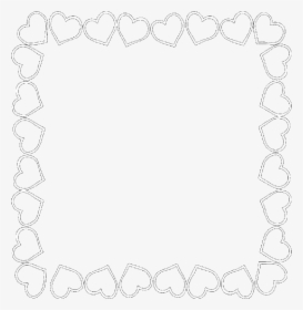 #heart #hearts #border #frame #heartframe #white #whiteframe - Line Art, HD Png Download, Free Download
