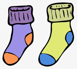 Socks, Warm, Colorful, Winter, Cosy, Purple, Yellow - Socks Clipart, HD Png Download, Free Download