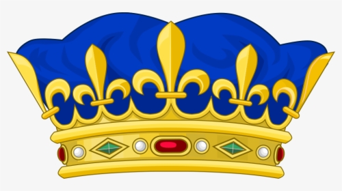 Coroas Da Família Real Da França - Coroa Dourada Com Azul Png, Transparent Png, Free Download