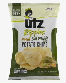 Dill Pickle Chips Utz - Utz Fried Dill Pickle Potato Chips, HD Png Download, Free Download