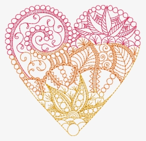 Scribble Png Cute Heart - Zen Doodle Pattern Clipart, Transparent Png, Free Download