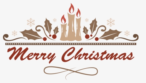 Vector Merry Christmas Candle Posters Header Png Download - Vector Merry Christmas Logo Png, Transparent Png, Free Download
