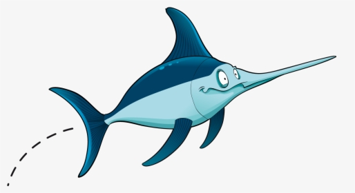 Collection Of Free Swordfish Drawing Cute Download - Shark Fish Cartoon Png, Transparent Png, Free Download