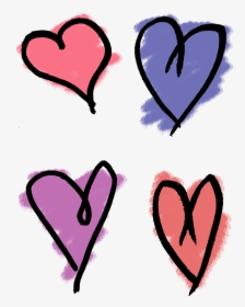 Heart Drawing Clip Art - Hand Drawn Hearts Png, Transparent Png, Free Download