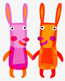 Vector Illustration Of Pascha Easter Bunny Rabbit Folkloric - Cartoon, HD Png Download, Free Download