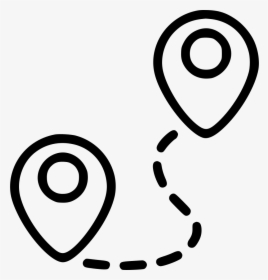 Mark Location Gps Svg Png Icon Free - Location Pin Clipart Black And White, Transparent Png, Free Download