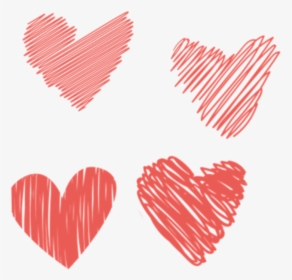 #ftestickers #hearts #sketch #doodle #red #freetoedit - Red Transparent Background Heart Sketch Png, Png Download, Free Download