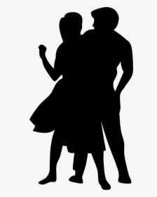 Couple Silhouette Black Together Png Image - Dancing Couple Silhouette Png, Transparent Png, Free Download
