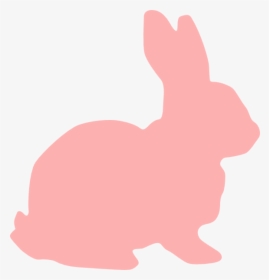 Pink Bunny Silhouette Clip Art At Clker - Pink Bunny Silhouette Transparent, HD Png Download, Free Download