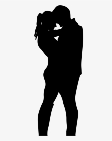 7492 Dancing Couple Silhouette Clip Art - Romantic Couple Hugging Silhouette, HD Png Download, Free Download
