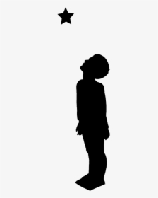#scsilhouette Ouette #boy #lookingup #people - Boy Looking Up Silhouette, HD Png Download, Free Download
