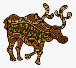 Reindeer Plastic Art - Reindeer, HD Png Download, Free Download