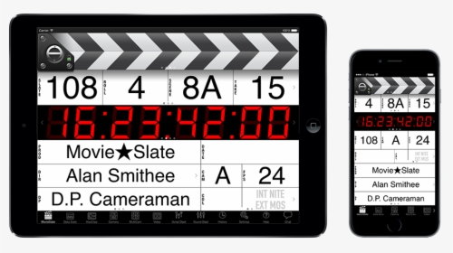 Movieslate Running On Apple Ipad And Iphone - Movie Slate, HD Png Download, Free Download