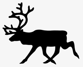 Reindeer Clipart Black And White - Christmas Clipart Black, HD Png Download, Free Download
