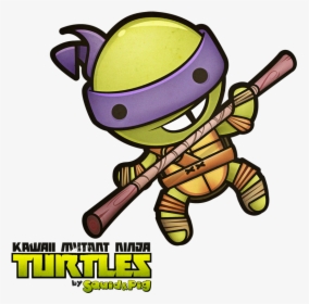 Donatello Kawaii Mutant Ninja Turtles By Squidpig - Donatello Ninja Turtle Chibi, HD Png Download, Free Download