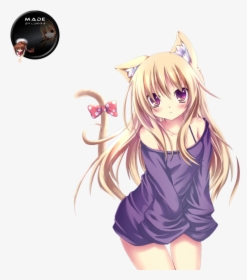 Blonde Cat Girl Anime, HD Png Download, Free Download
