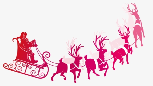 Clipart Reindeer Flying - Santa Claus Ride Png, Transparent Png, Free Download