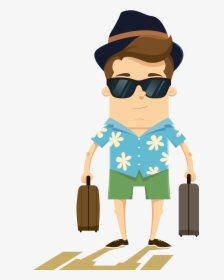 Summer People Travel Up To Vector Vecteur - Transparent Tourist Png, Png Download, Free Download