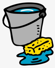 Bucket, Water, Cleaning, Materials, Floor, Washing - Cleaning Clip Art, HD Png Download, Free Download