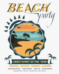 Transparent Beach Party Clipart - Beach Party Png, Png Download, Free Download