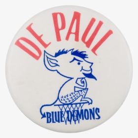 De Paul Blue Demons Chicago Button Museum - Circle, HD Png Download, Free Download
