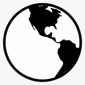 Earth Emoji Black And White, HD Png Download, Free Download