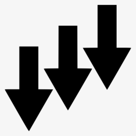 Arrows Down Stock - Stock Down Icon Png, Transparent Png, Free Download
