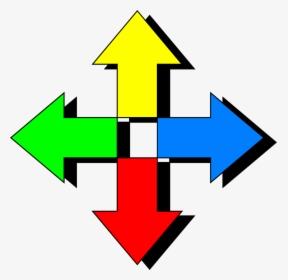 Arrow Clip Art - Arrows In 4 Directions, HD Png Download, Free Download