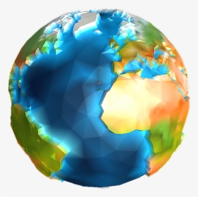Planeta Mapa Low Poly, HD Png Download, Free Download