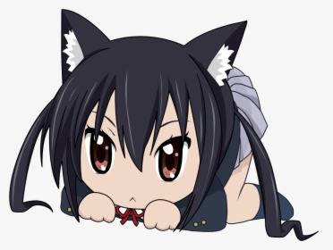 Azusa Nakano Render By Zerouploads - Anime Cat Girl Chibi, HD Png Download, Free Download