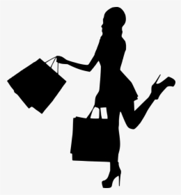 Woman Walking Silhouette Png - Vector Family Shopping Png, Transparent Png, Free Download