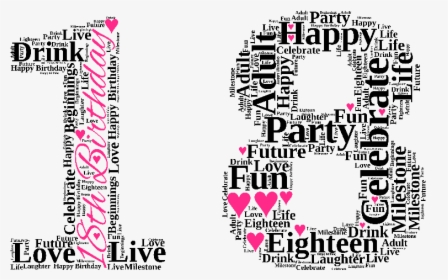 Transparent 18 Birthday Png - Png Download Happy 18th Birthday Png, Png Download, Free Download