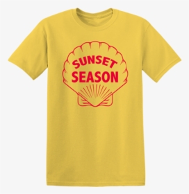 Sunset Shell Yellow Tee - Active Shirt, HD Png Download, Free Download