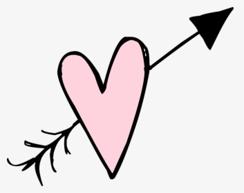 Picture Of Heart Arrow - Pink Heart With Arrow, HD Png Download, Free Download