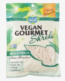 Us 8oz Vgshreds Mozzarella Front - Vegan Mozzarella Shreds, HD Png Download, Free Download