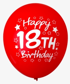 Happy 18th Birthday Balloons - Balloon, HD Png Download, Free Download