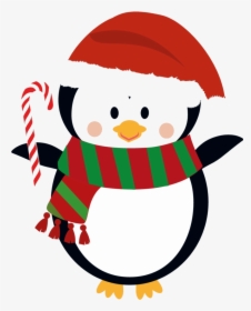 Penguin Christmas Cute Clip Art Transparent Background - Penguin Clip Art Christmas, HD Png Download, Free Download