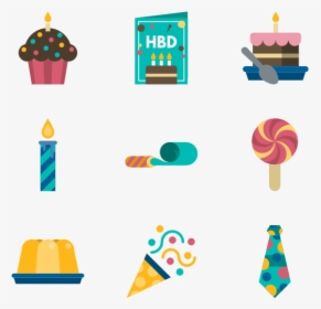 Birthday And Party Elements - Birthday Cake Minimal Png, Transparent Png, Free Download