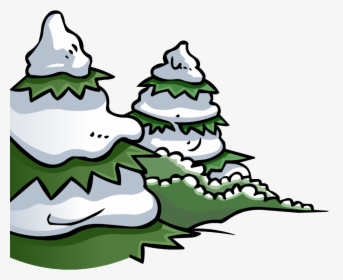 Pine Tree Cove 1 - Pine Tree In The Snow Cartoon, HD Png Download, Free Download
