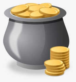 Coin Clipart Image - Pot Of Money, HD Png Download, Free Download