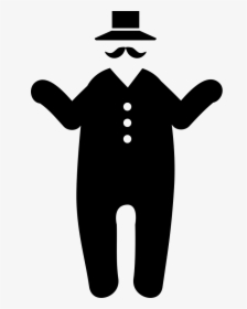 Fat Man With Hat And Moustache Comments - Icono De Hombre Gordo, HD Png Download, Free Download