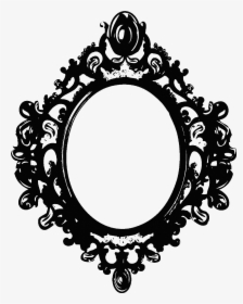 Drawing Frame Mirror - Black And White Mirror Png, Transparent Png, Free Download