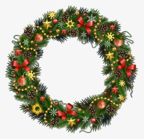 Christmas Wreath Transparent Background, HD Png Download, Free Download