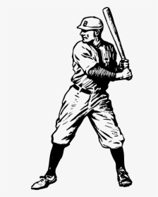 Baseball Batter Drawing At Getdrawings Com Free For - Vintage Baseball Clip Art, HD Png Download, Free Download