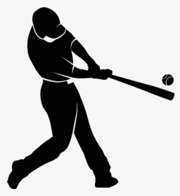 Baseball Bats Home Run Baseball Player Stencil - Baseball Stencil, HD Png Download, Free Download