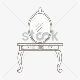 Dressing Table With Mirror Vector Image - Variable Cycle Three-stroke Engine, HD Png Download, Free Download