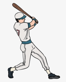 Drawing Sport Baseball - Easy Drawings Of Baseball Players, HD Png Download, Free Download