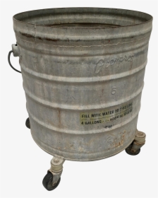 Galvanized Mop Bucket On Wheels, HD Png Download, Free Download